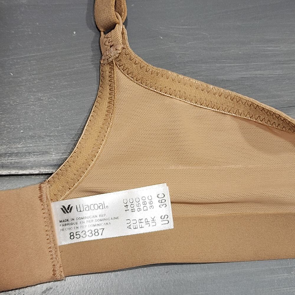 Wacoal Contour Bra 36C Shape Revelation Shallow Top Contour Bra 853387 Praline - Picture 3 of 8